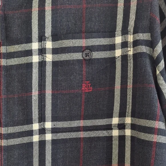 Ralph Lauren Plaid Zip Up Shacket - Picture 4 of 5